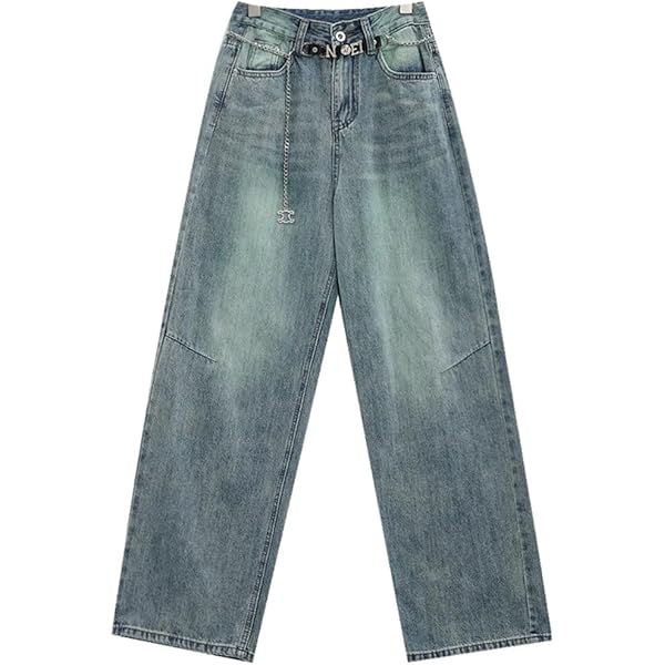 Baggy Cargo Jeans for Women Y2k Vintage Denim Pants Washed